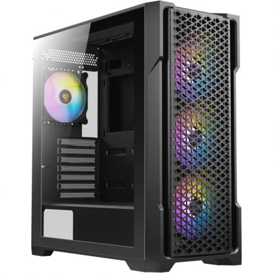 Caja ordenador gaming antec ax90 elite atx 1 x usb 3.2 2 x usb 2.0 sin fuente negro argb