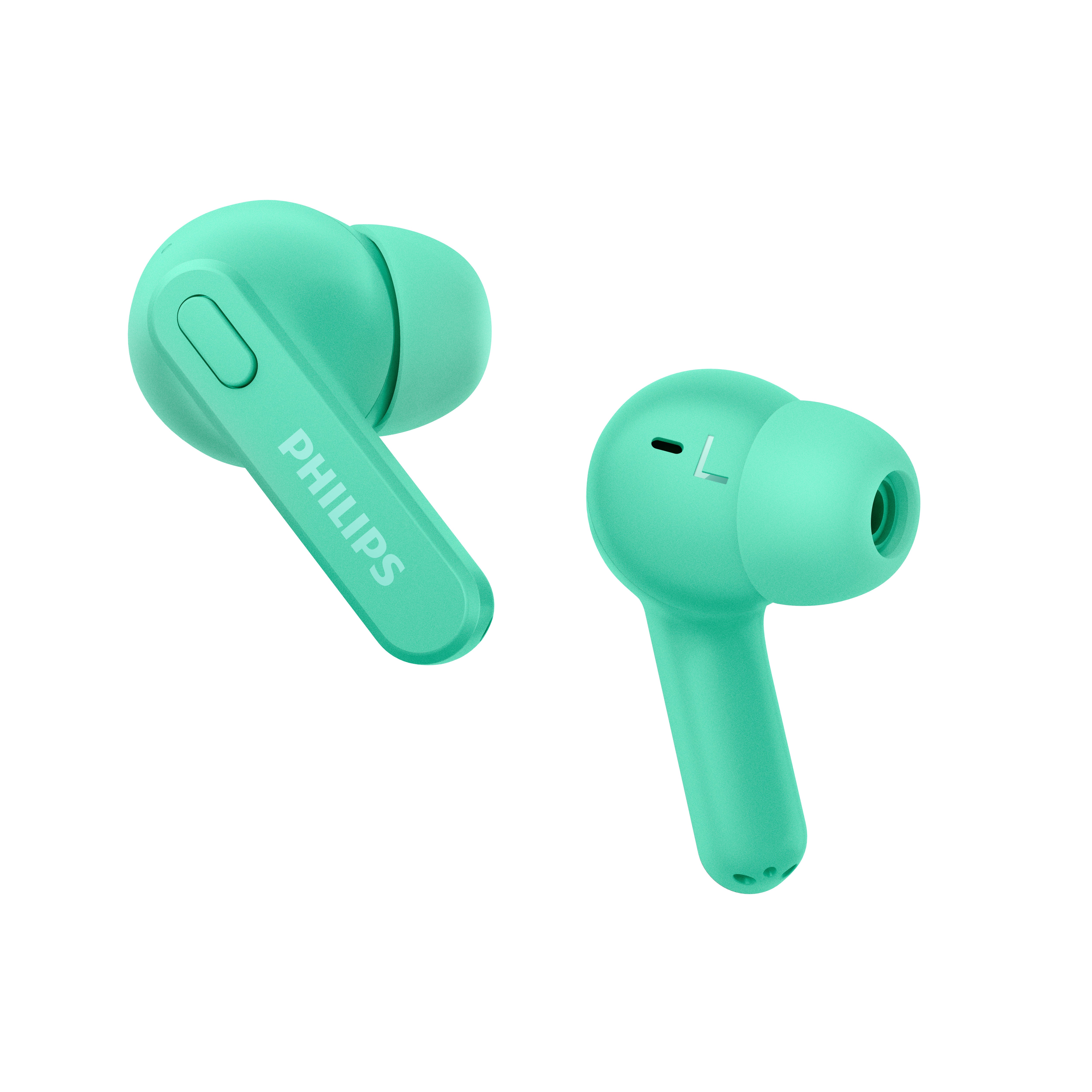 Auriculares bluetooth philips tat2206gr - 00 green ipx4 estuche de carga