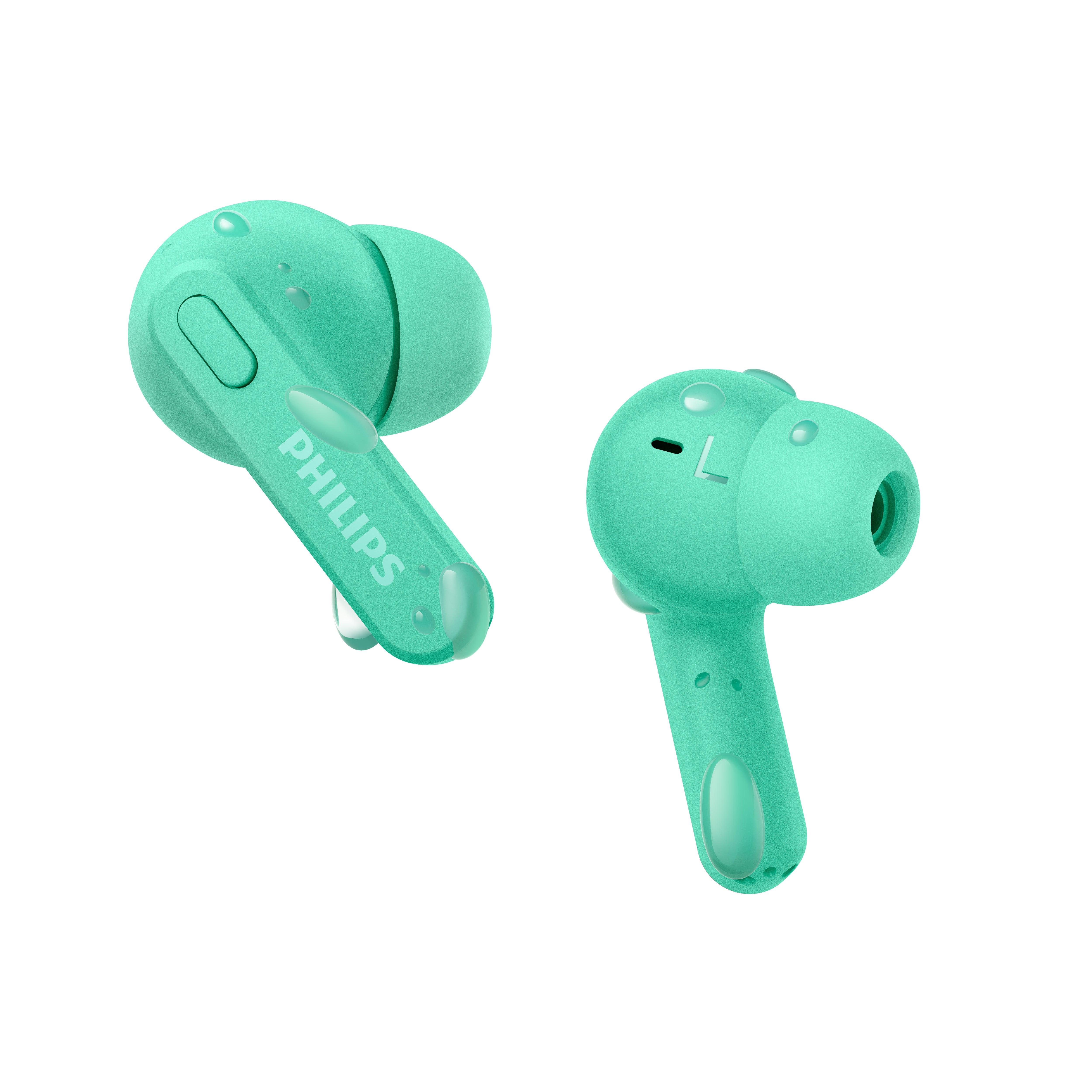 Auriculares bluetooth philips tat2206gr - 00 green ipx4 estuche de carga