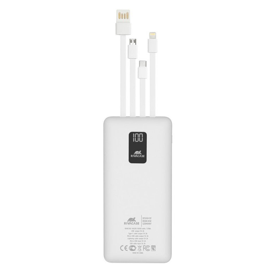 Powerbank rivacase va2210 10000mah blanco