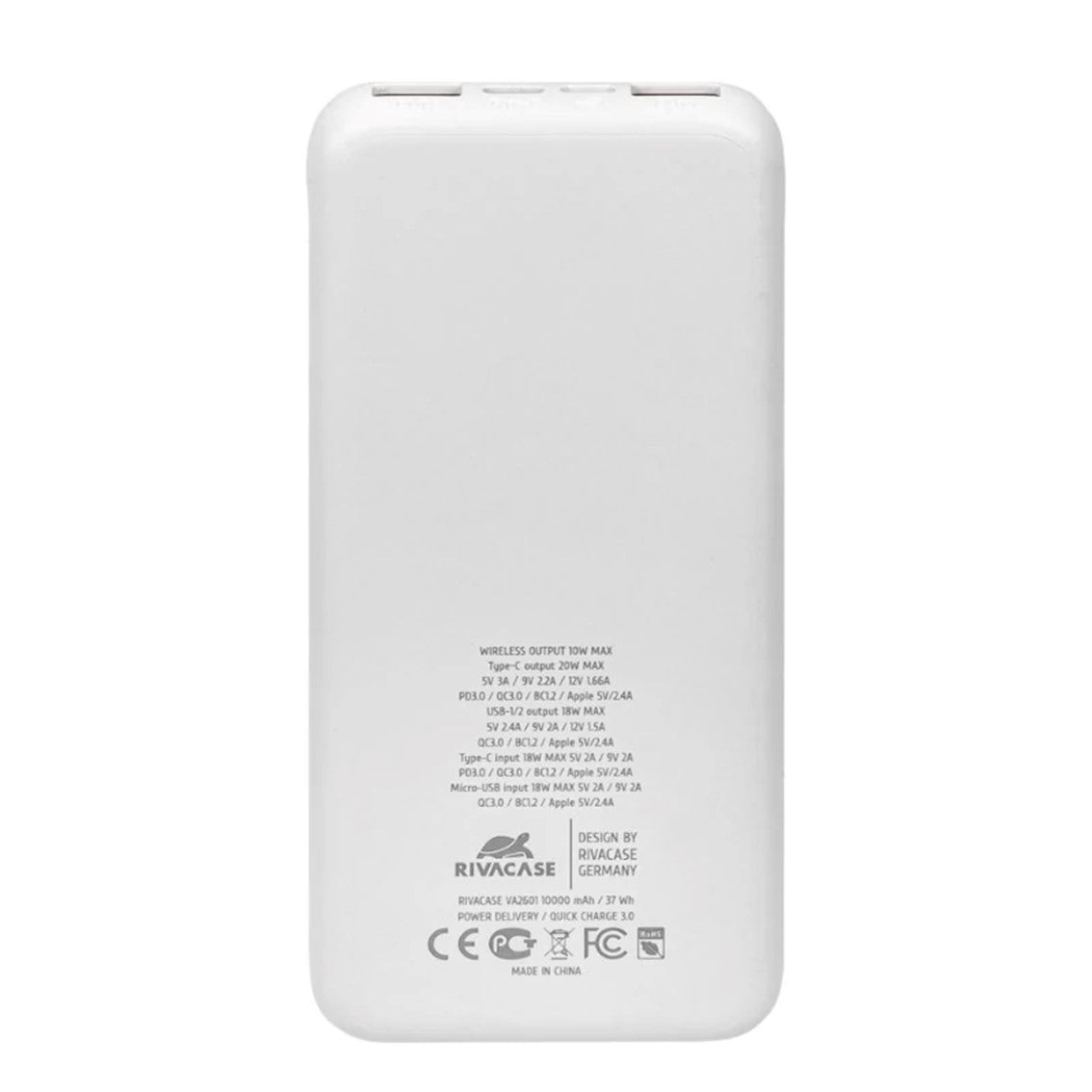 Powerbank rivacase va2601 10000mah blanco