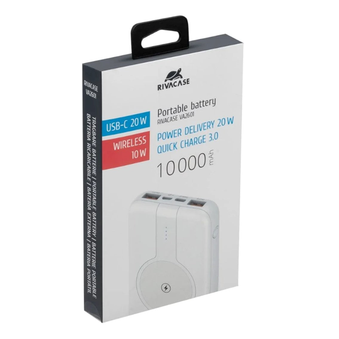 Powerbank rivacase va2601 10000mah blanco