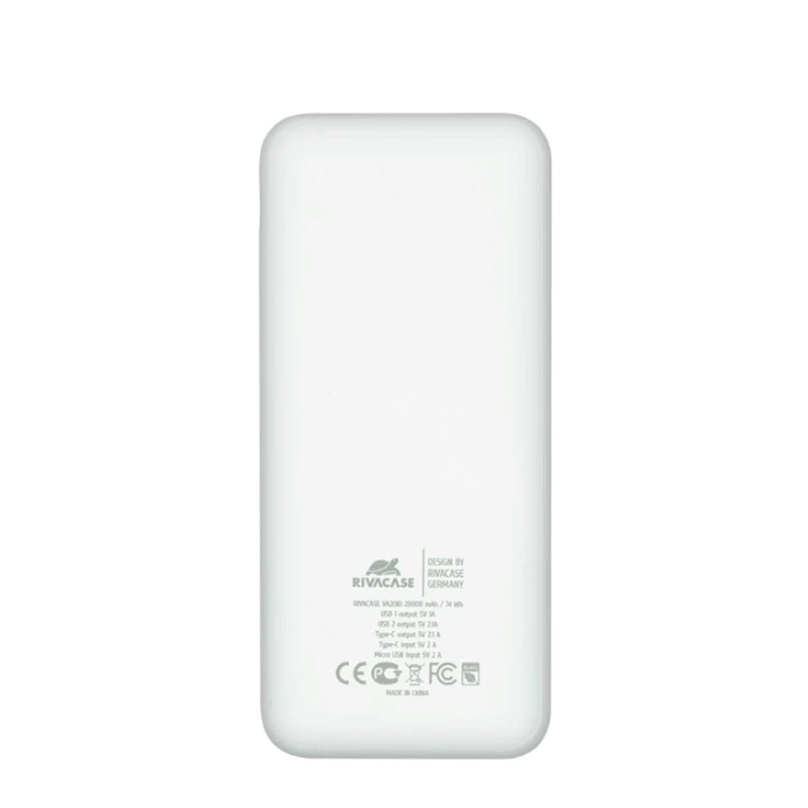 Powerbank rivacase va2081 20000mah blanco