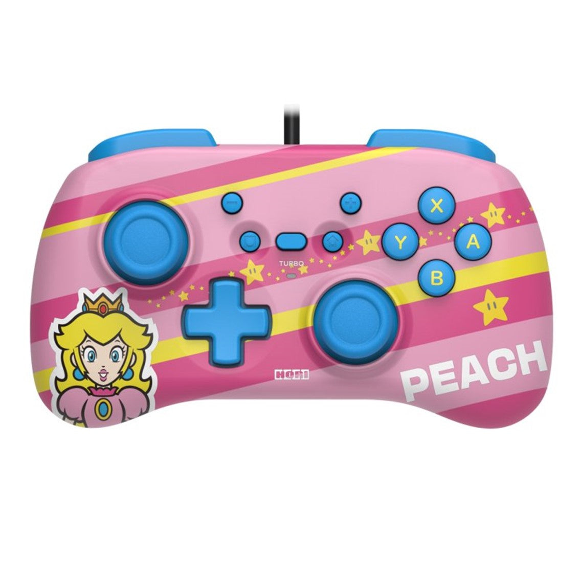 Gamepad hori controller mini peach para nintendo switch -  cableado