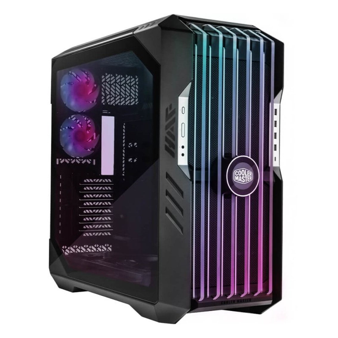 Caja ordenador gaming e - atx coolermaster haf 700 cristal templado -  2 x 200mm -  2 x 120mm argb