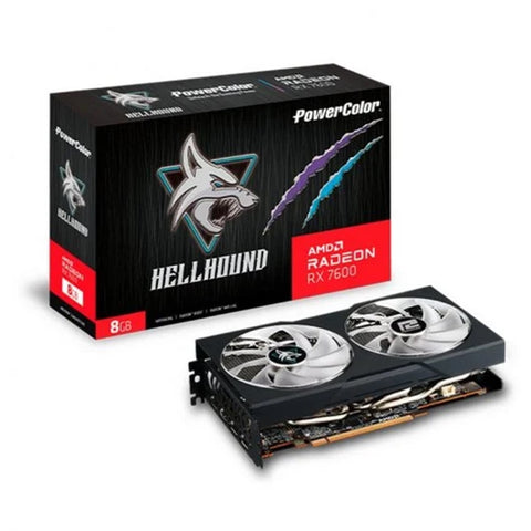 Tarjeta grafica powercolor rx 7600 hellhound oc 8gb gddr6