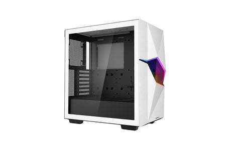 Caja gaming deepcool cyclops argb cristal templado usb tipo c blanca