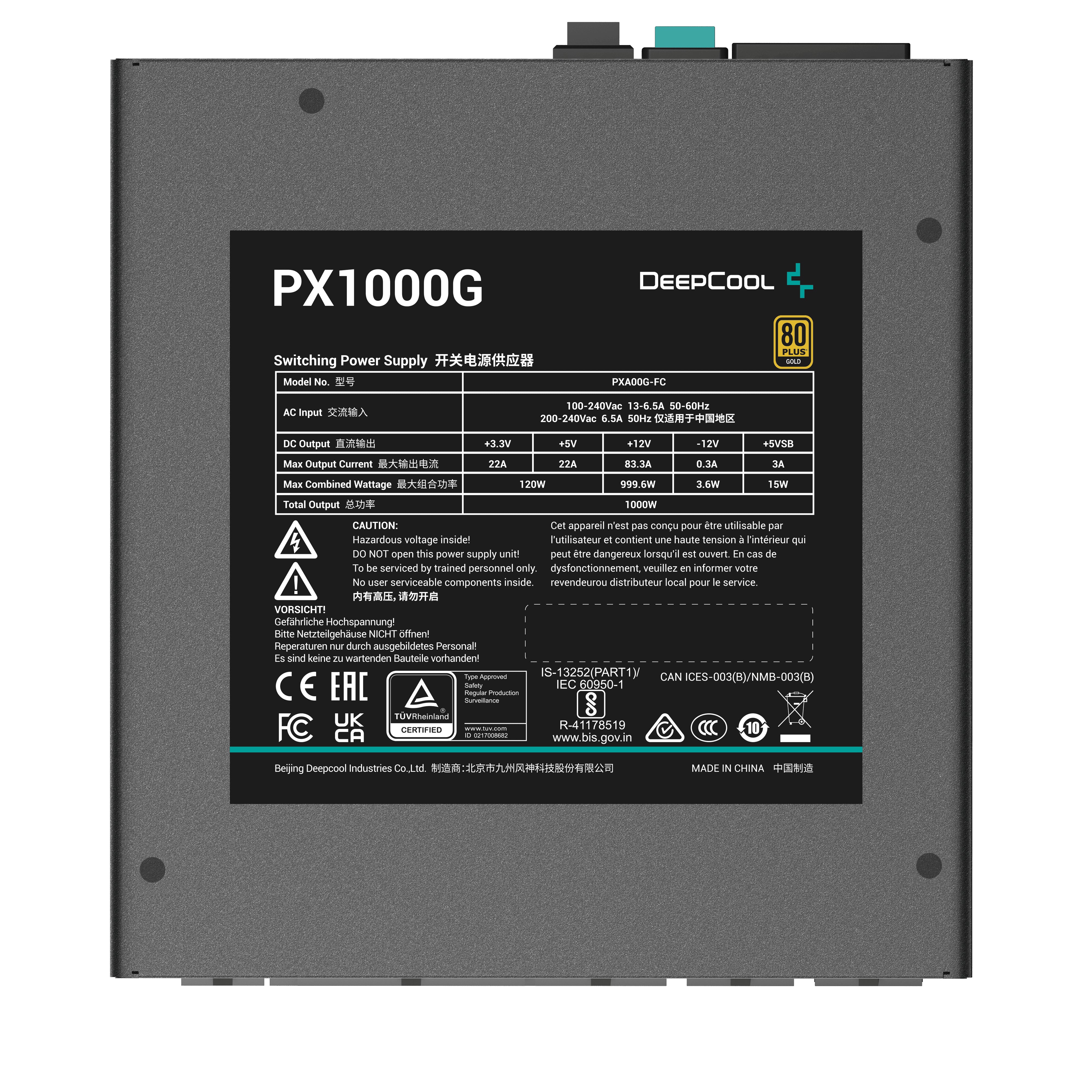 Fuente alimentacion deepcool px1000g gaming atx 1000w