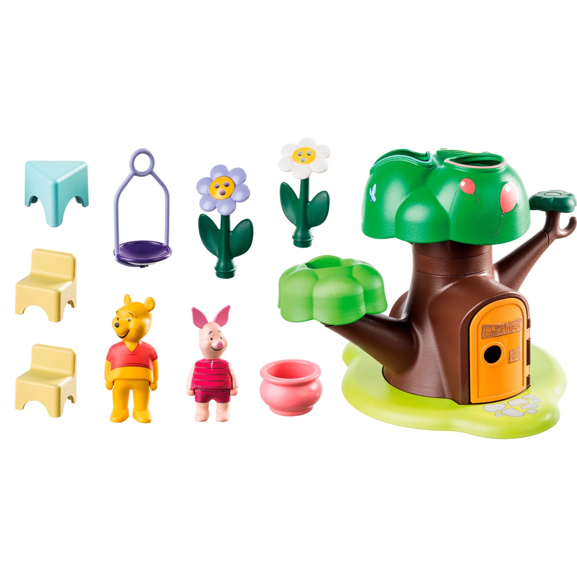 Playmobil 1.2.3 & disney winnie the pooh & piglet casa del árbol