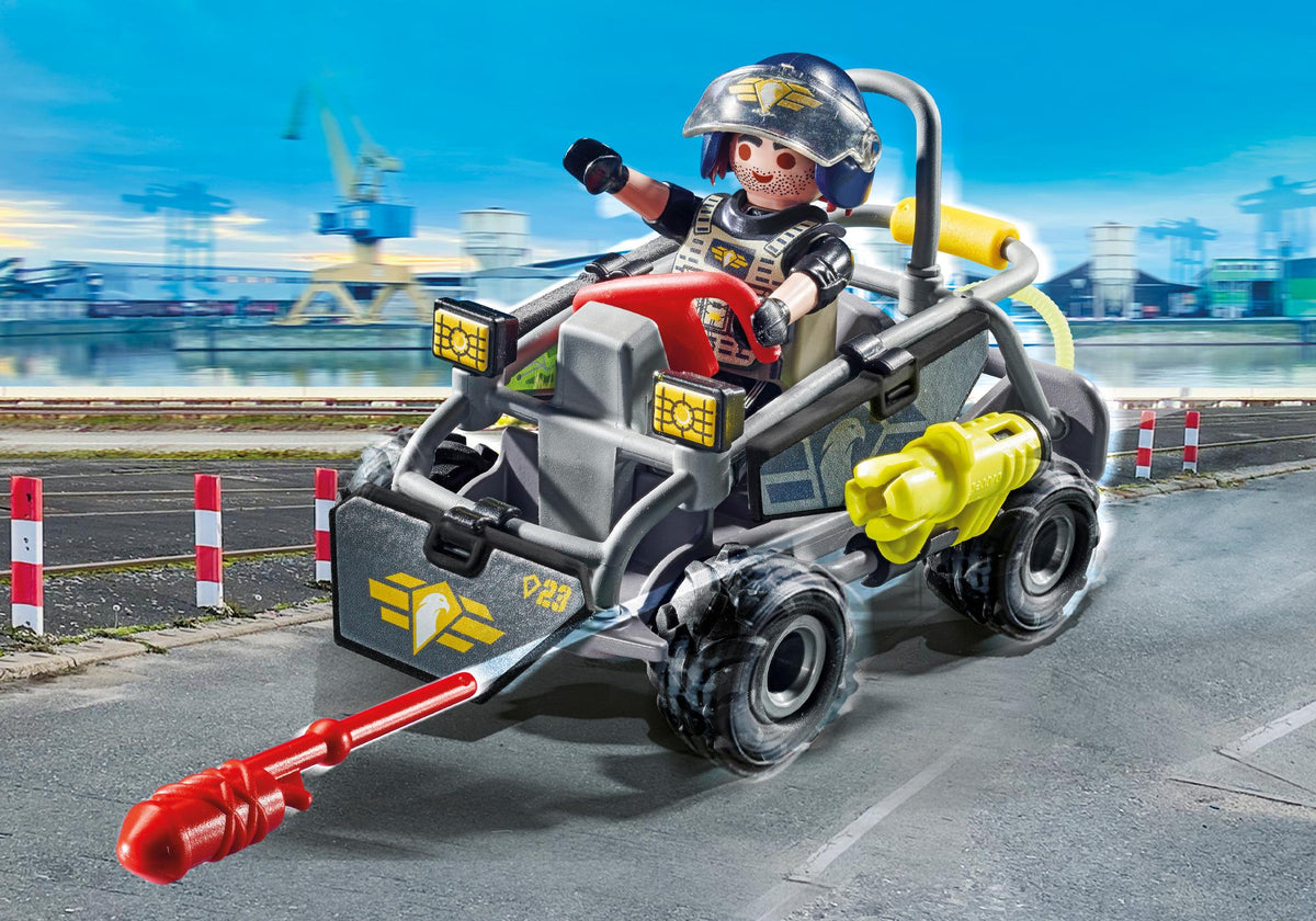 Playmobil fuerzas especiales quad multiterreno