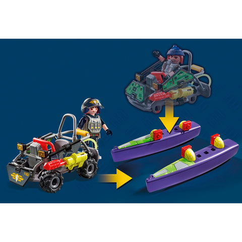 Playmobil fuerzas especiales quad multiterreno