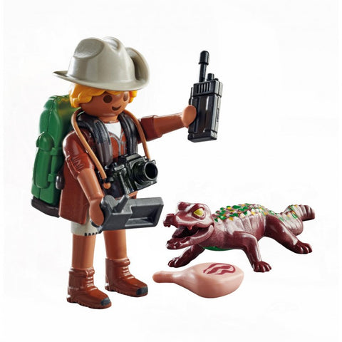 Playmobil investigador con caimán