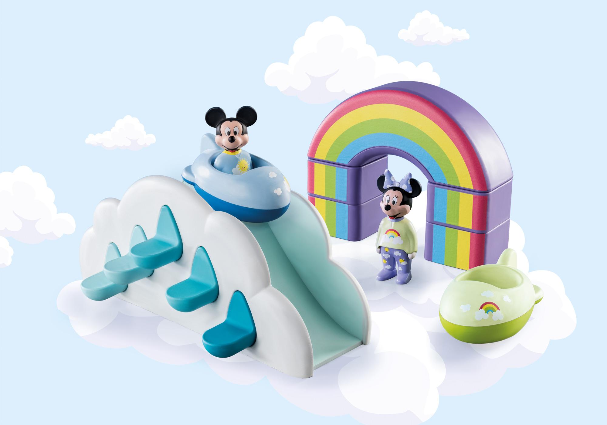 Playmobil 1.2.3 & disney mickey y minnie casa en las nubes