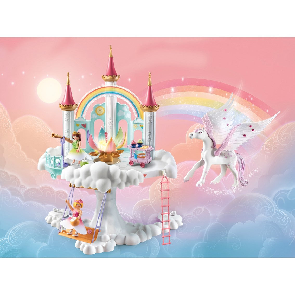 Playmobil princess magic castillo arcoiris en las nubes