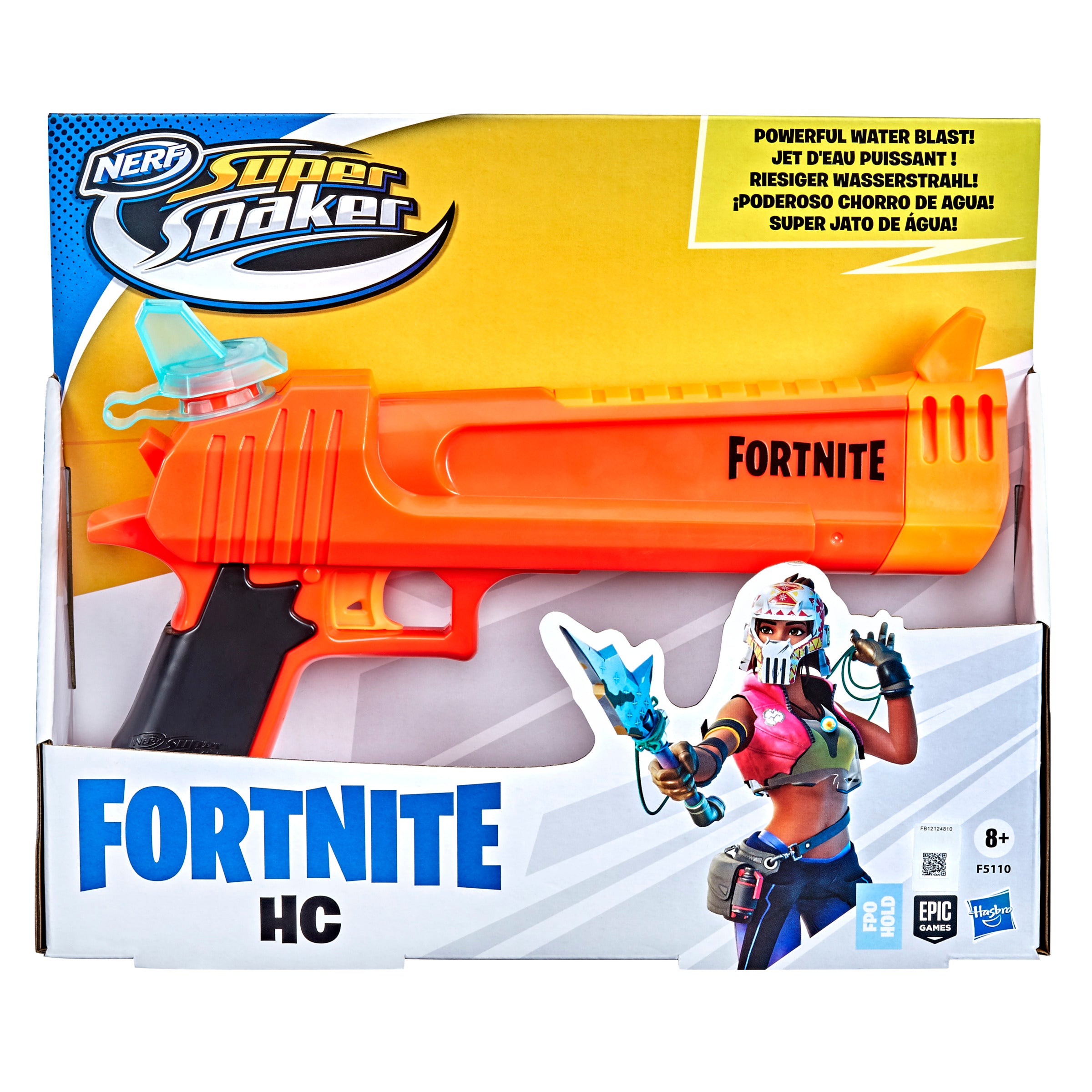 Pistola de agua hasbro nerf super soaker fortnite hc