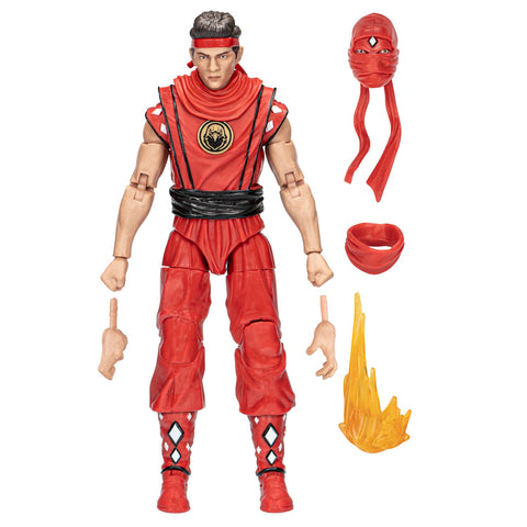 Figura hasbro power rangers x cobra kai lightning collection miguel diaz red eagle ranger