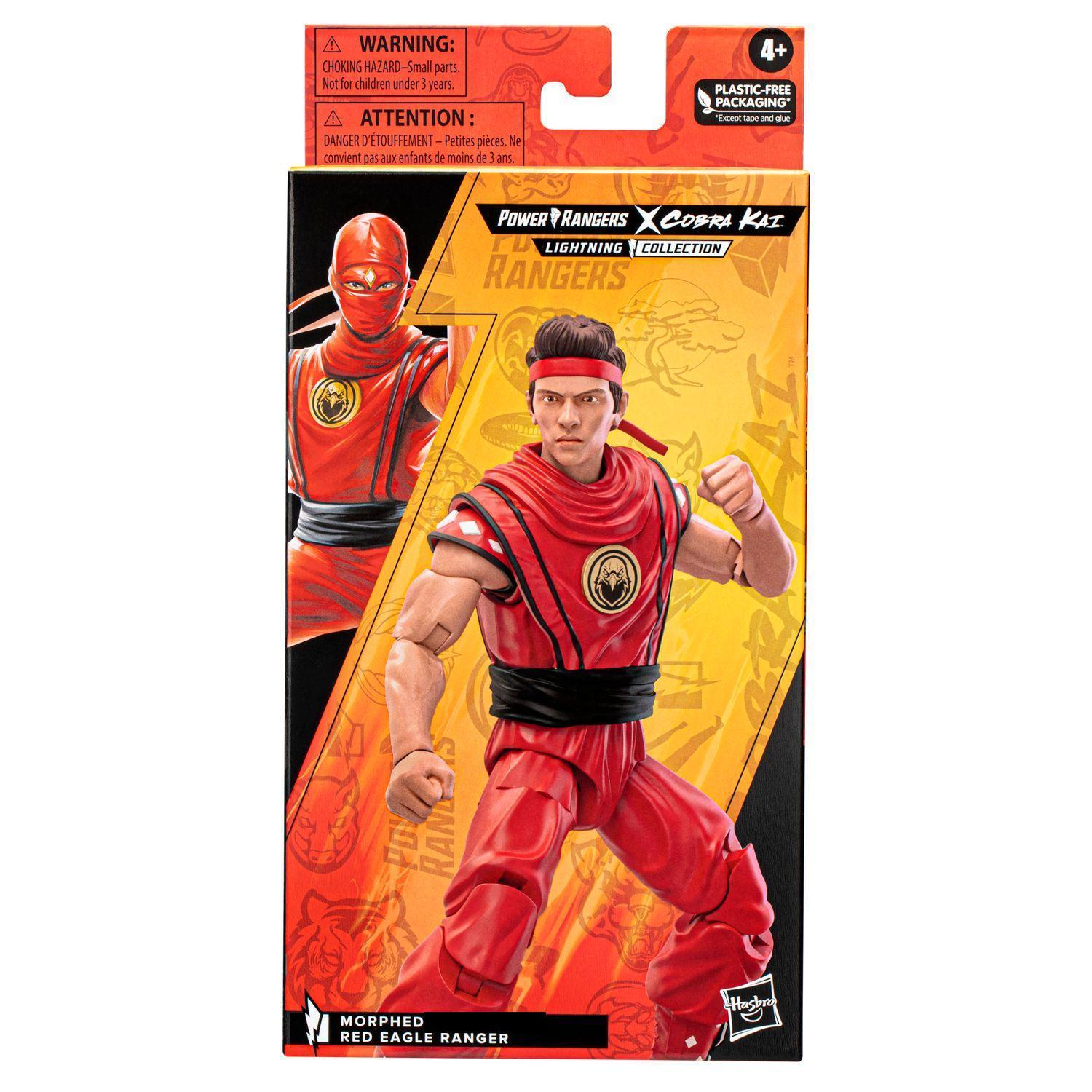 Figura hasbro power rangers x cobra kai lightning collection miguel diaz red eagle ranger