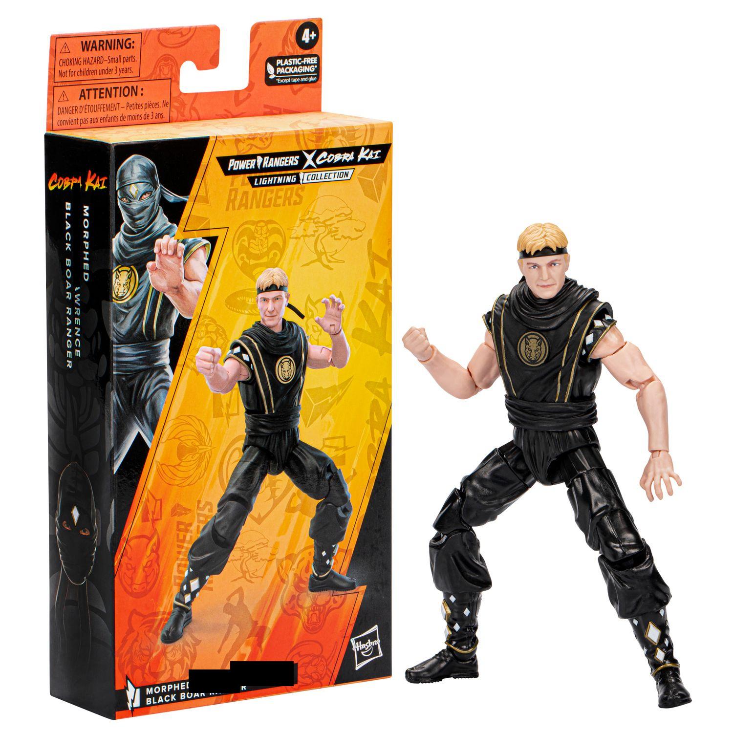 Figura hasbro power rangers x cobra kai lightning collection morphed johnny lawrence black ranger