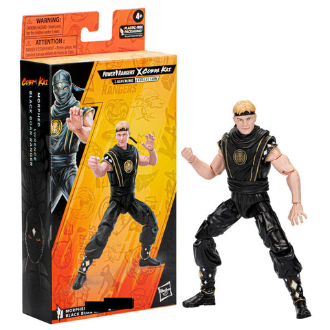 Figura hasbro power rangers x cobra kai lightning collection morphed johnny lawrence black ranger