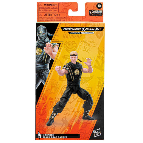 Figura hasbro power rangers x cobra kai lightning collection morphed johnny lawrence black ranger