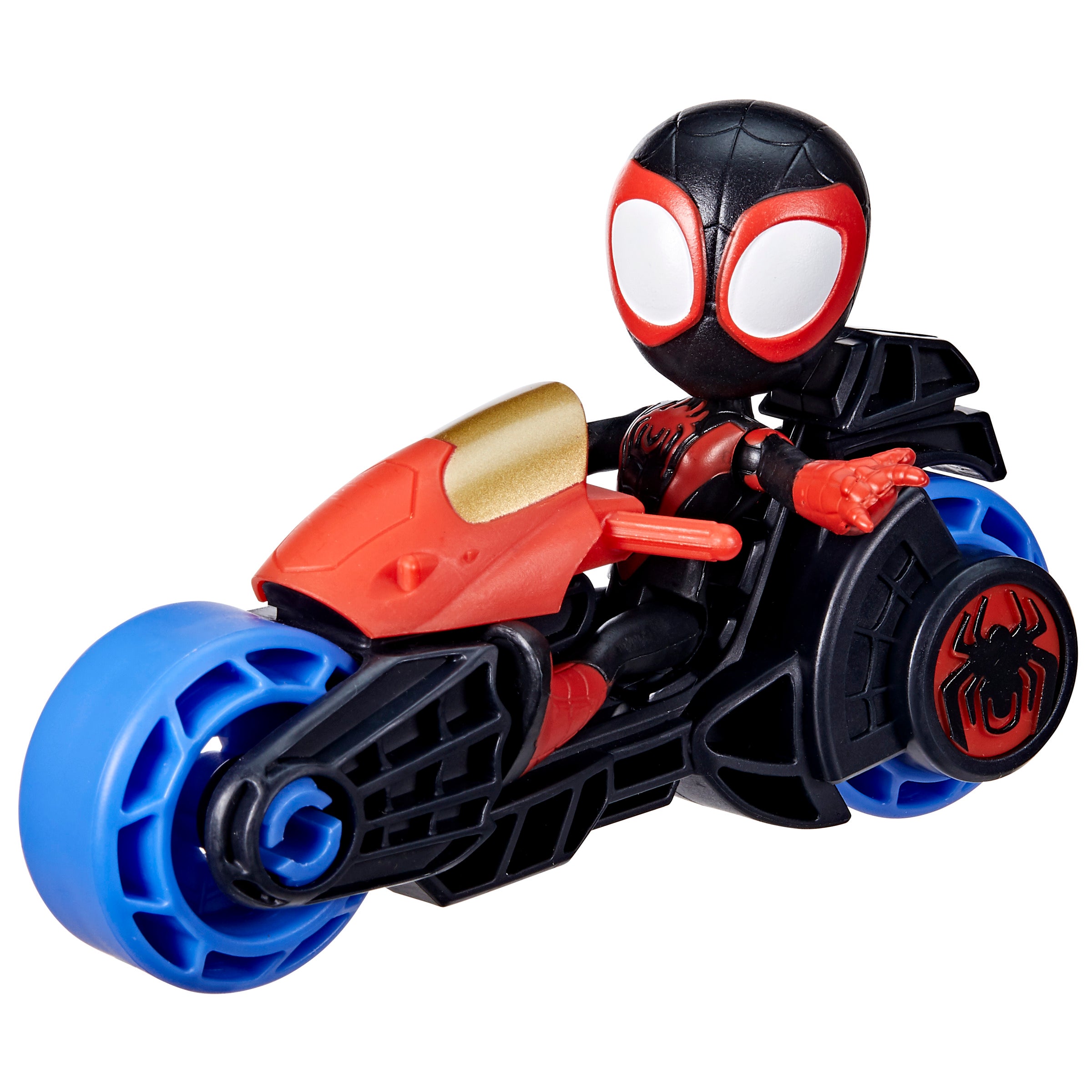 Marvel -  spidey y su superequipo -  miles morales con motocicleta