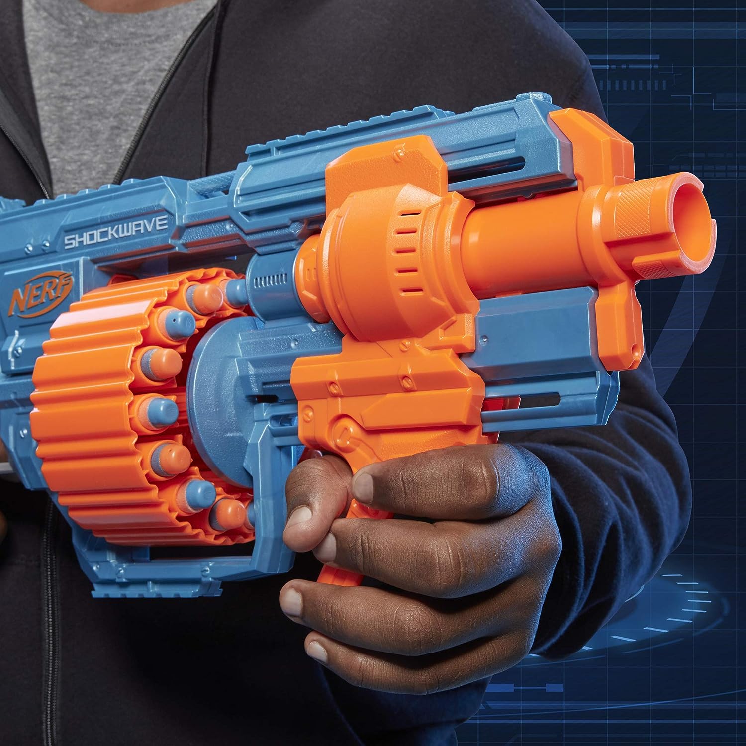 Lanzador hasbro nerf elite 2.0 shockwave rd - 15