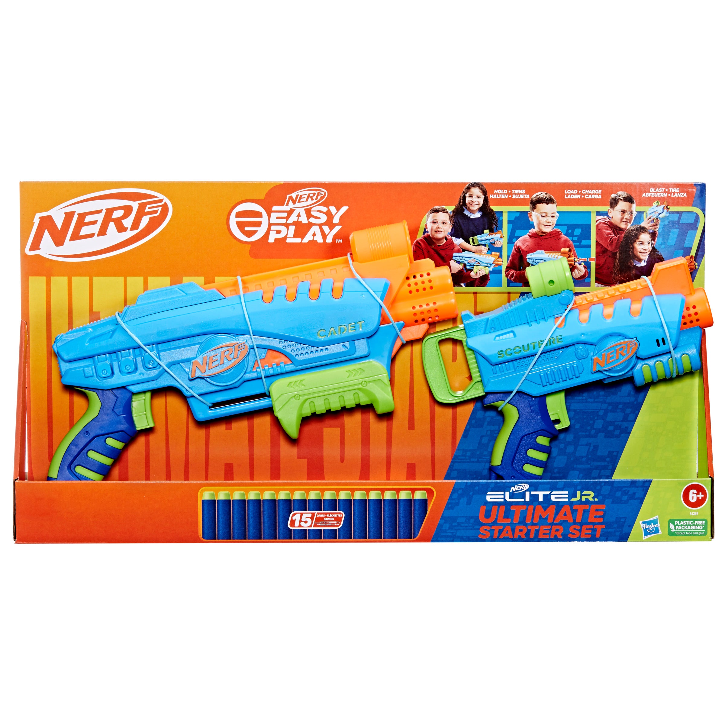 Set doble lanzadores hasbro nerf elite junior ultimate starter