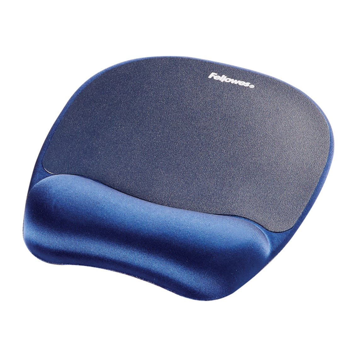 Alfombrilla con reposamuñecas fellowes memory foam azul