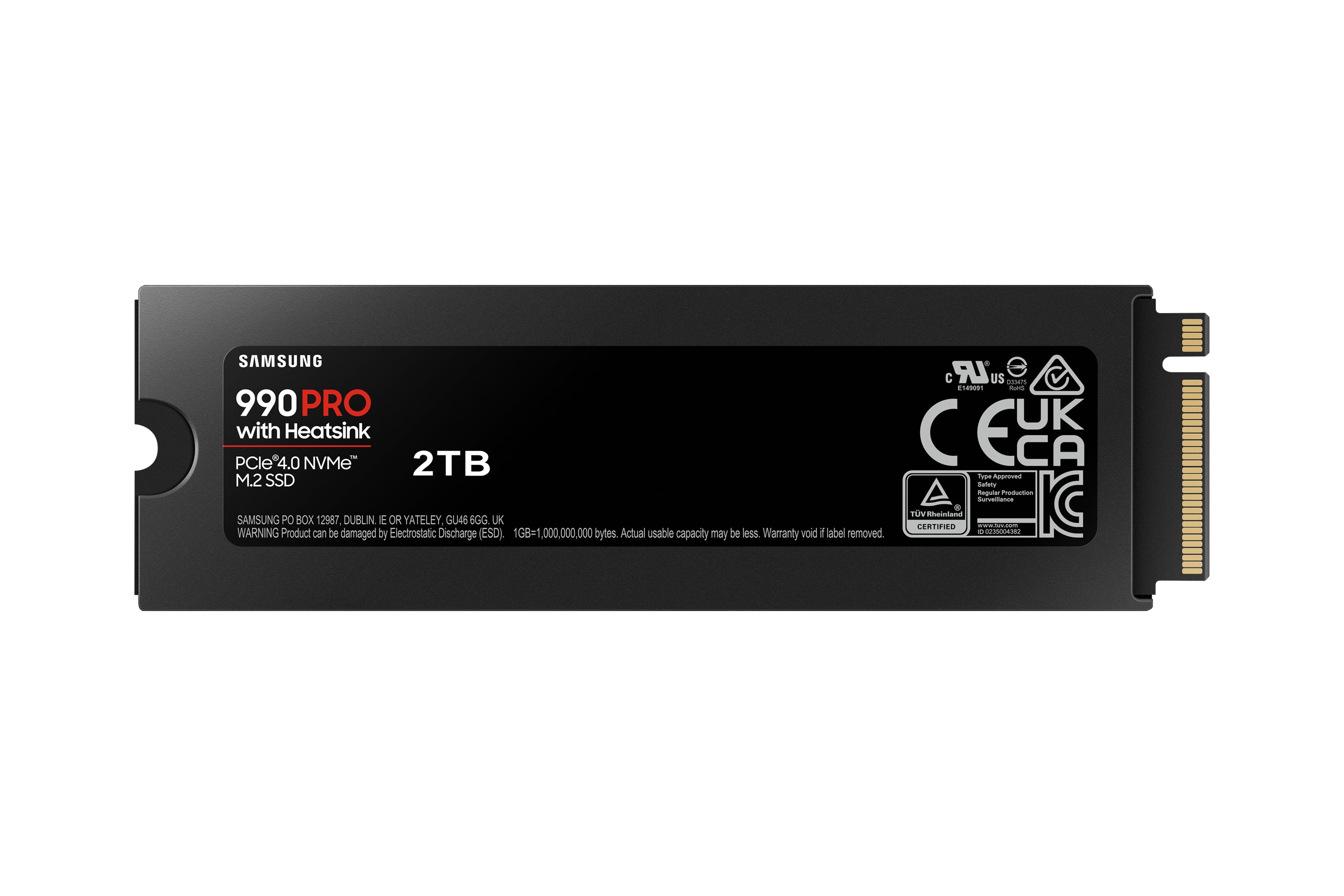 Disco duro interno solido ssd samsung mz - v9p2t0cw - 990 pro - heatsink - 2tb - nvme m.2