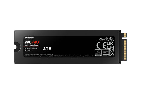 Disco duro interno solido ssd samsung mz - v9p2t0cw - 990 pro - heatsink - 2tb - nvme m.2