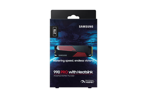 Disco duro interno solido ssd samsung mz - v9p2t0cw - 990 pro - heatsink - 2tb - nvme m.2