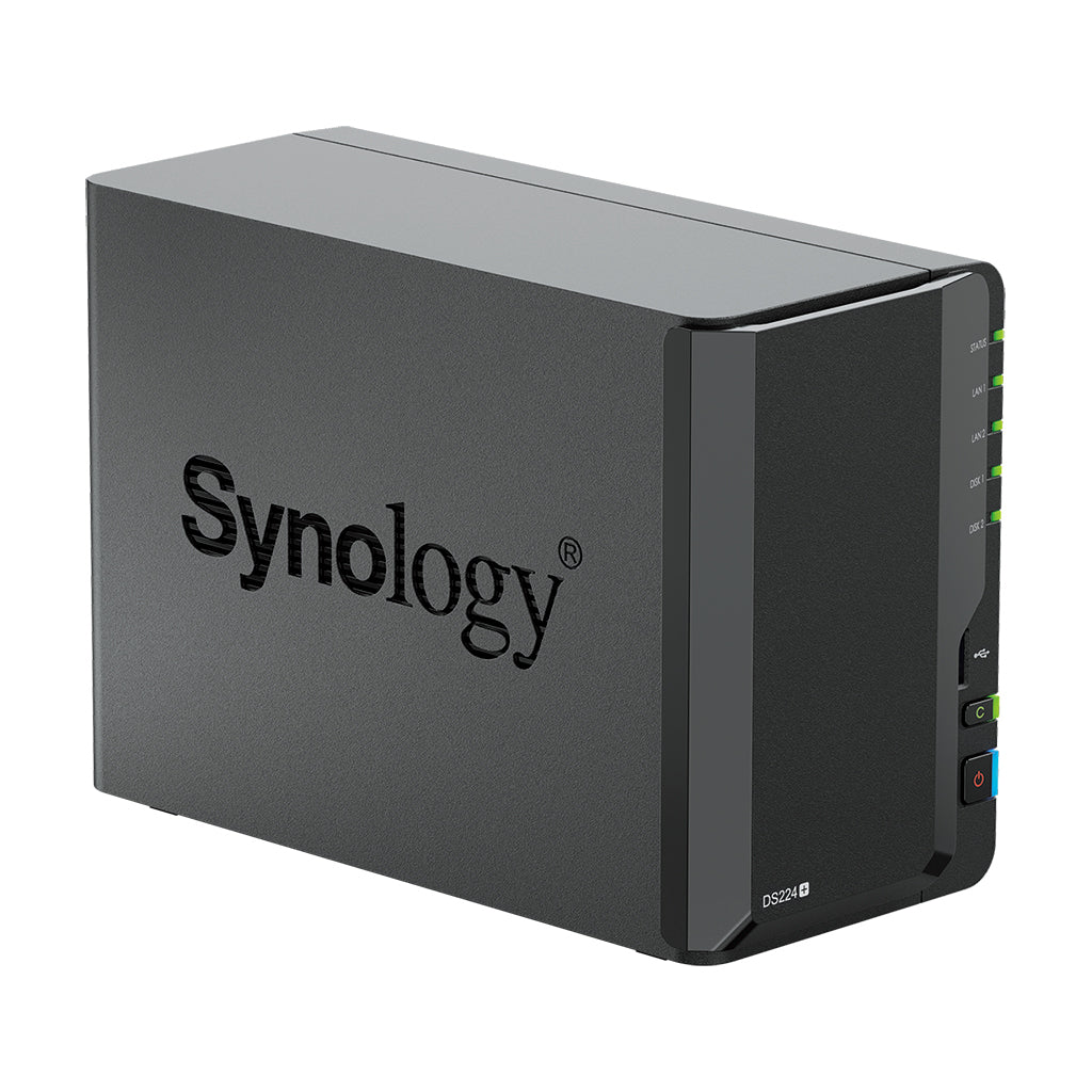 Servidor nas synology disk station ds224+ 2gb 2 bahias raid gigabit ethernet