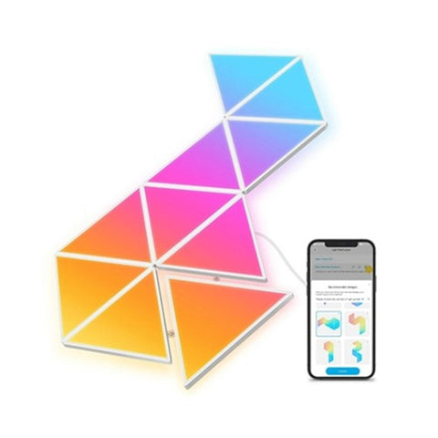 Panel led govee glide triangle light panels h6067 10 paneles -  rgbic -  control por voz -  28 modos