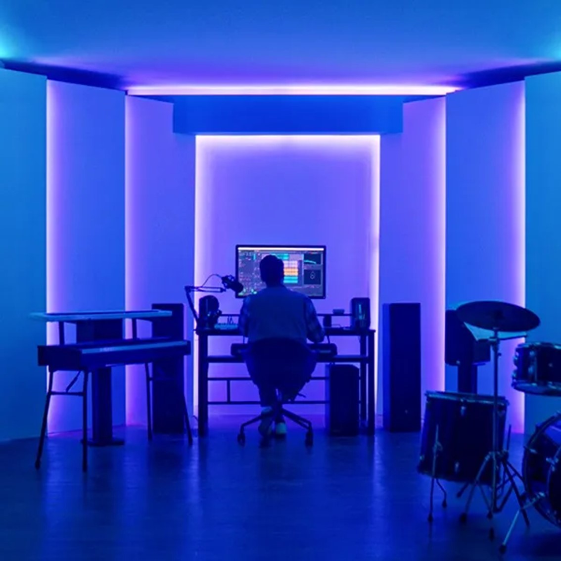 Tira led govee rgb smart wifi+bt h615a 5m -  modo musica -  control por voz