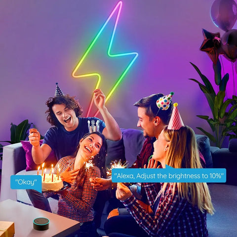 Tira led govee neon led rope light h61a0 3m -  rgbic -  64 modos -  11 modos musica -  control por voz