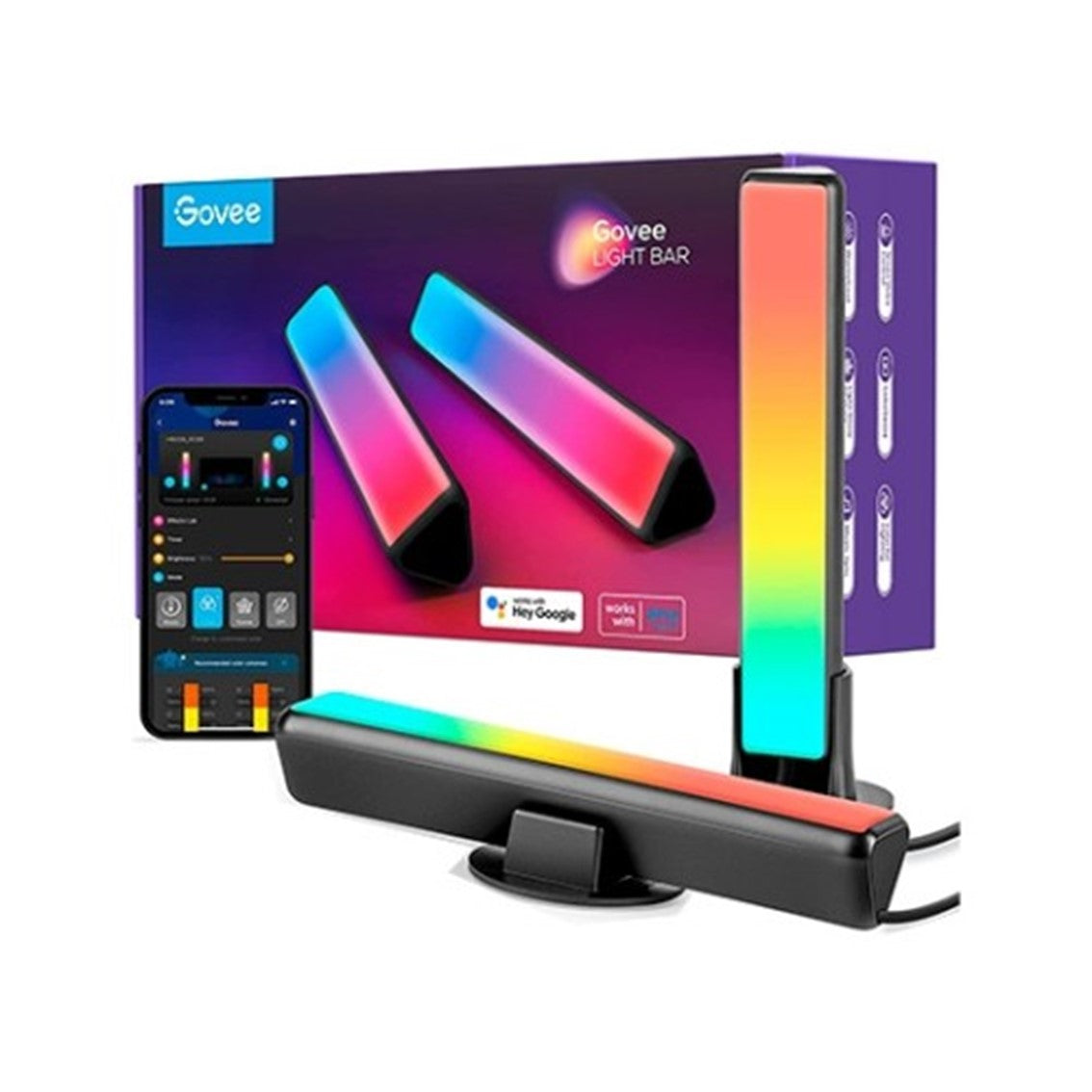 Barra led govee rgbicww wifi+bt h6056 control por voz -  modo musica -  app