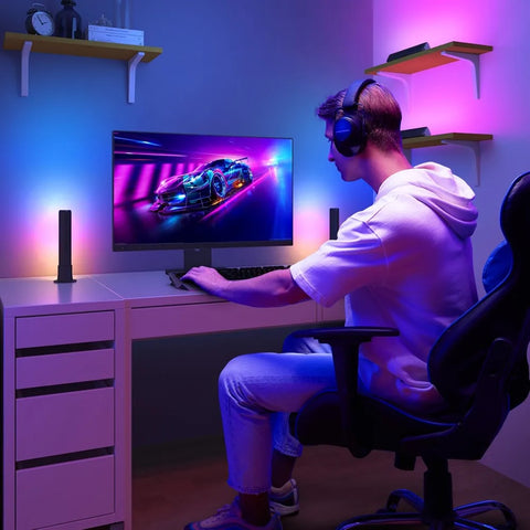 Barra led govee rgbicww wifi+bt h6056 control por voz -  modo musica -  app