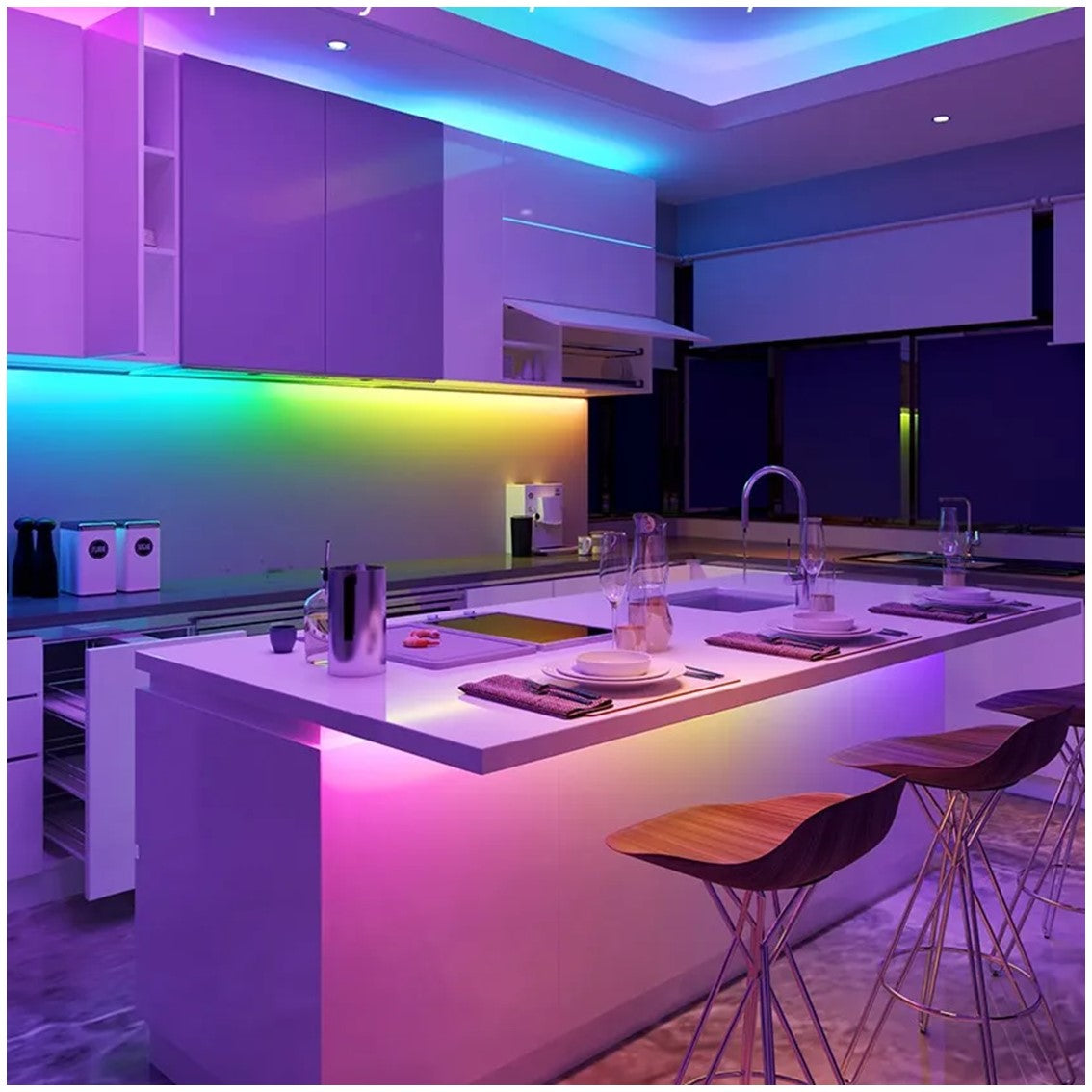 Tira led govee rgb smart wifi+bt h619a 5m -  rgbic -  64 modos -  control por voz