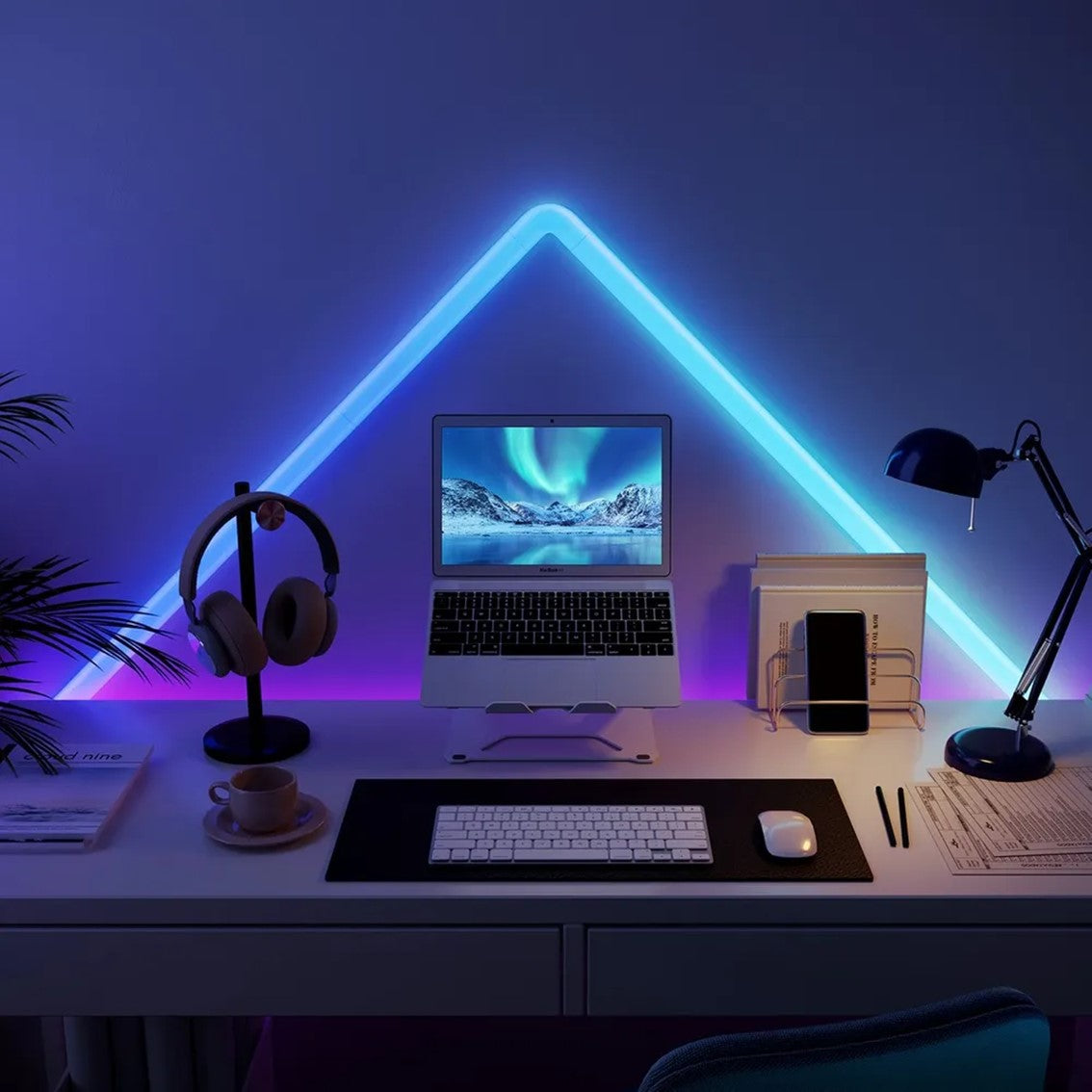 Barra led pared govee glide 8+4 h6062 40 modos -  control por voz -  app -  cable 1.8m