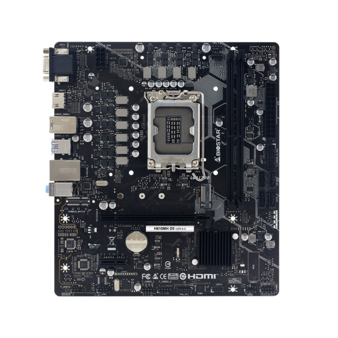 Placa base biostar h610mh ddr5 matx lga1700