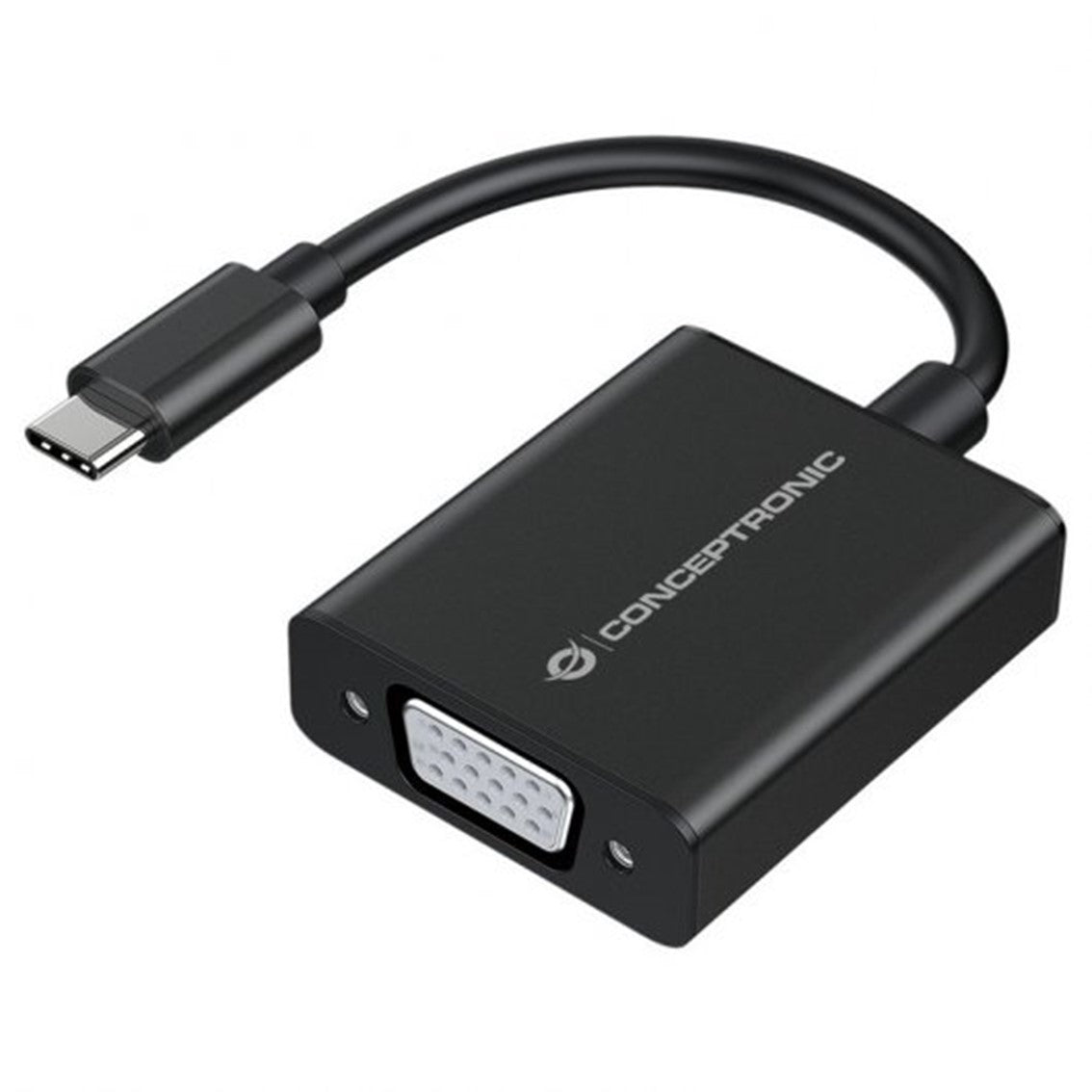 Adaptador usb tipo c a vga conceptronic 10.8cm - macho - hembra - negro