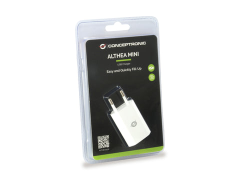 Cargador conceptronic 1 puerto usb tipo 2.0 althea - 5w - blanco