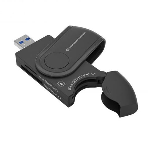 Lector de tarjetas externo usb 3.0 4 en 1 conceptronic bian04b sd - sdhc - sdxc micro sd -  t flash