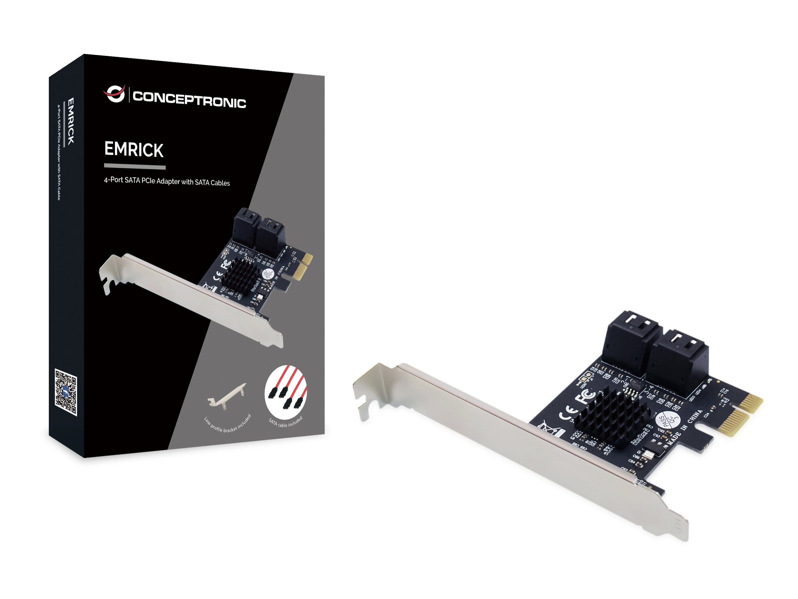 Tarjeta controladora conceptronic emrick03g pci express - 4 x sata 3