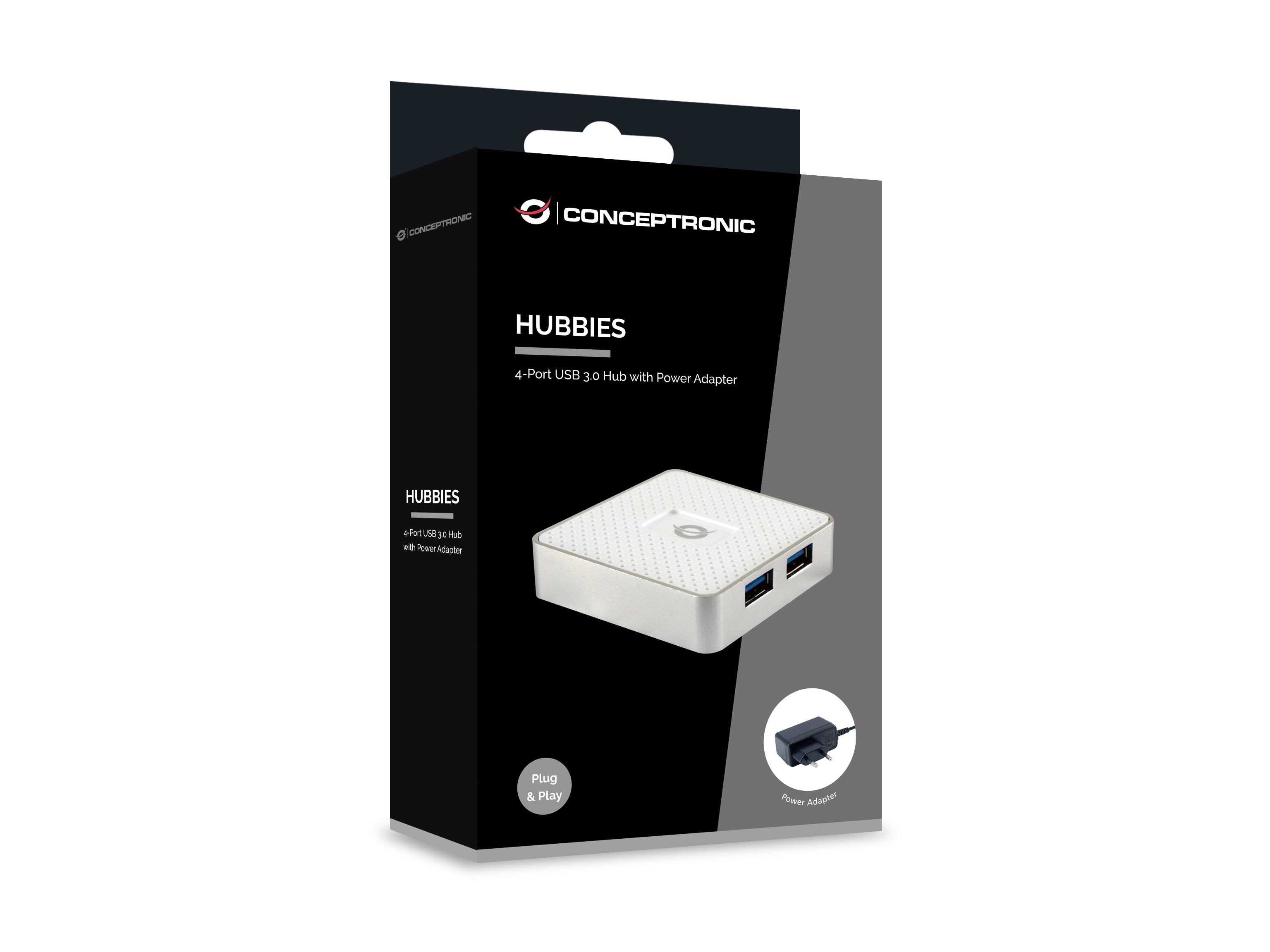 Hub usb 3.0 conceptronic hubbies03w 4 x usb 3.0