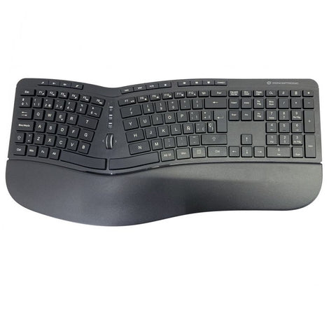 Kit teclado + mouse raton conceptronic orazio02 wireless inalambrico ergonomico