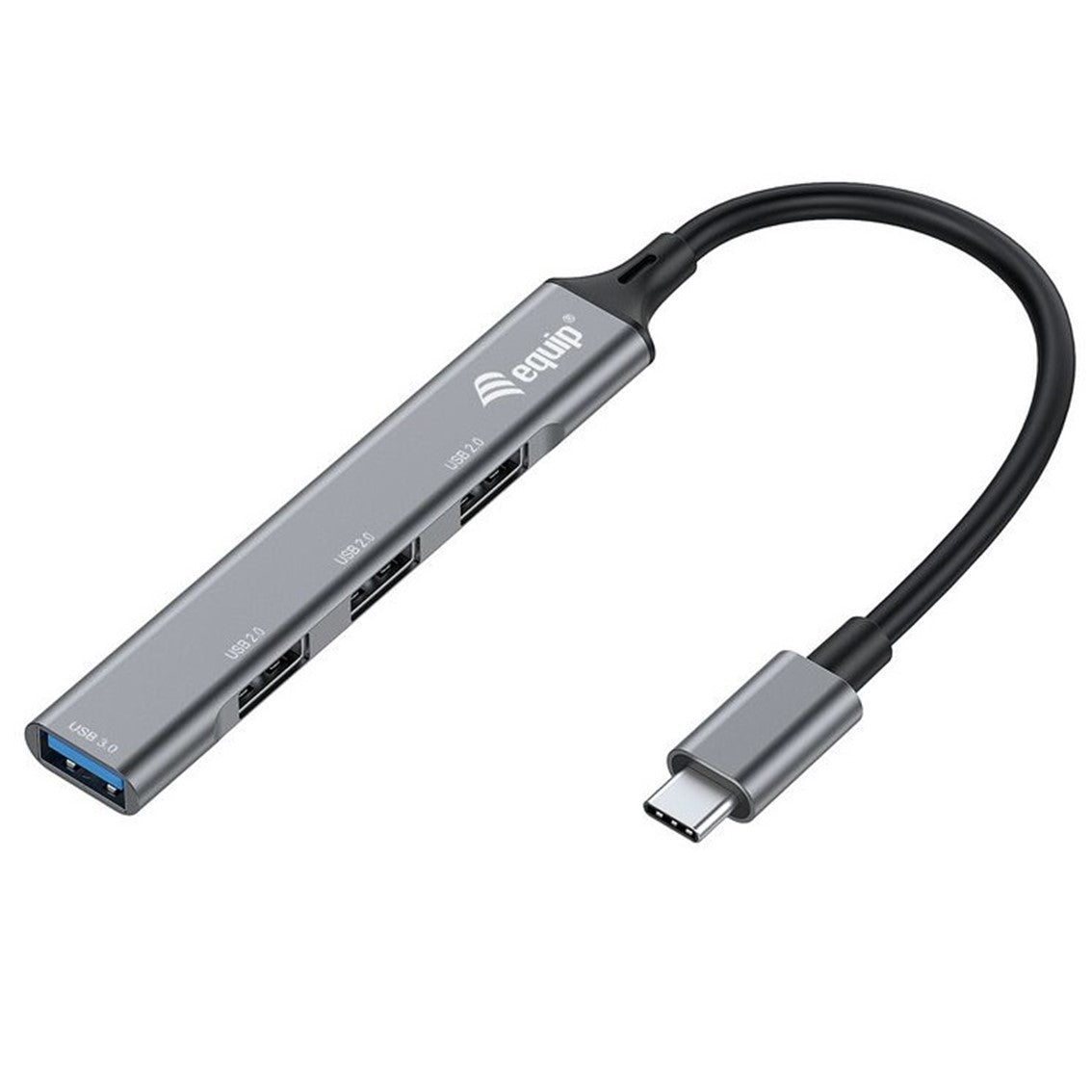 Hub usb tipo c equip life 1 x usb tipo c - 3 x usb 2.0 - aluminio