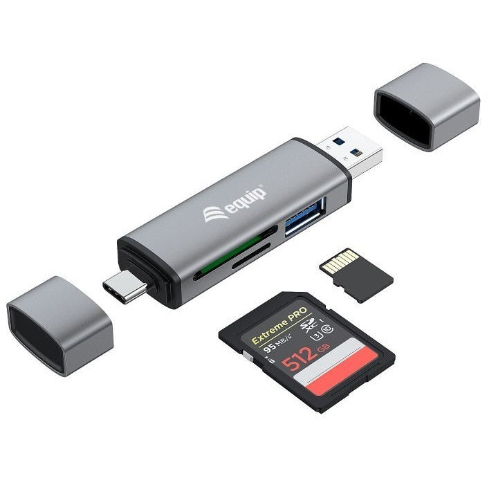 Lector de tarjetas usb tipo a - usb tipo c equip life usb 3.0 -  sd -  micro sd