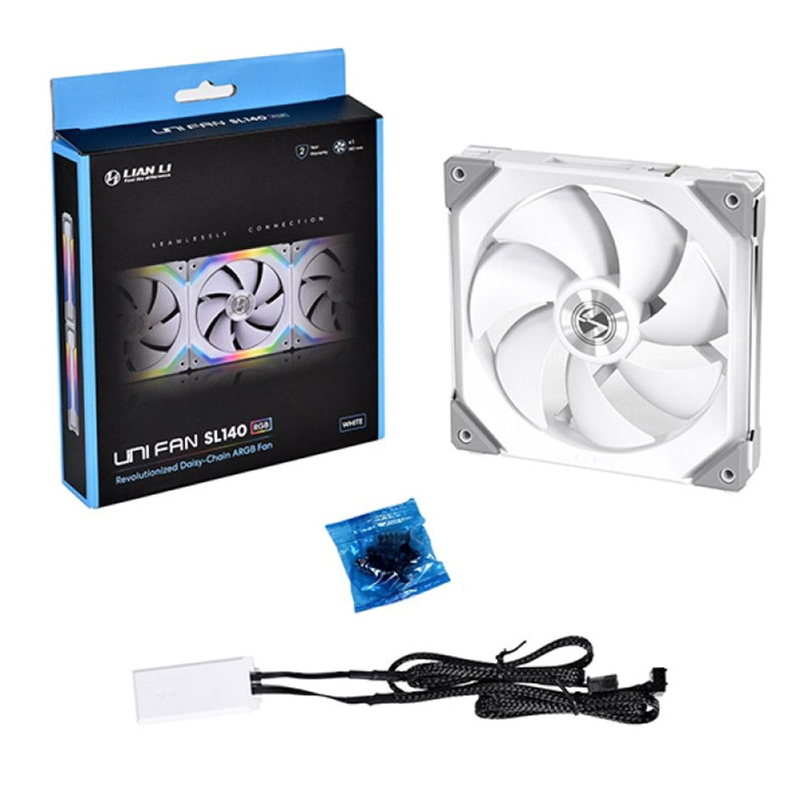 Ventilador cpu lian li sl140 argb 140mm white