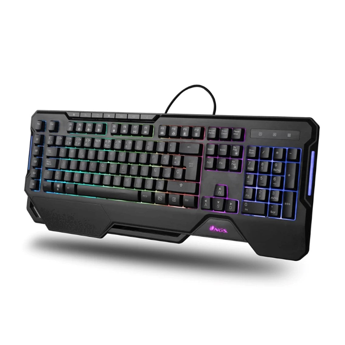 Teclado gaming ngs gkx - 450 - 2 usb rgb negro